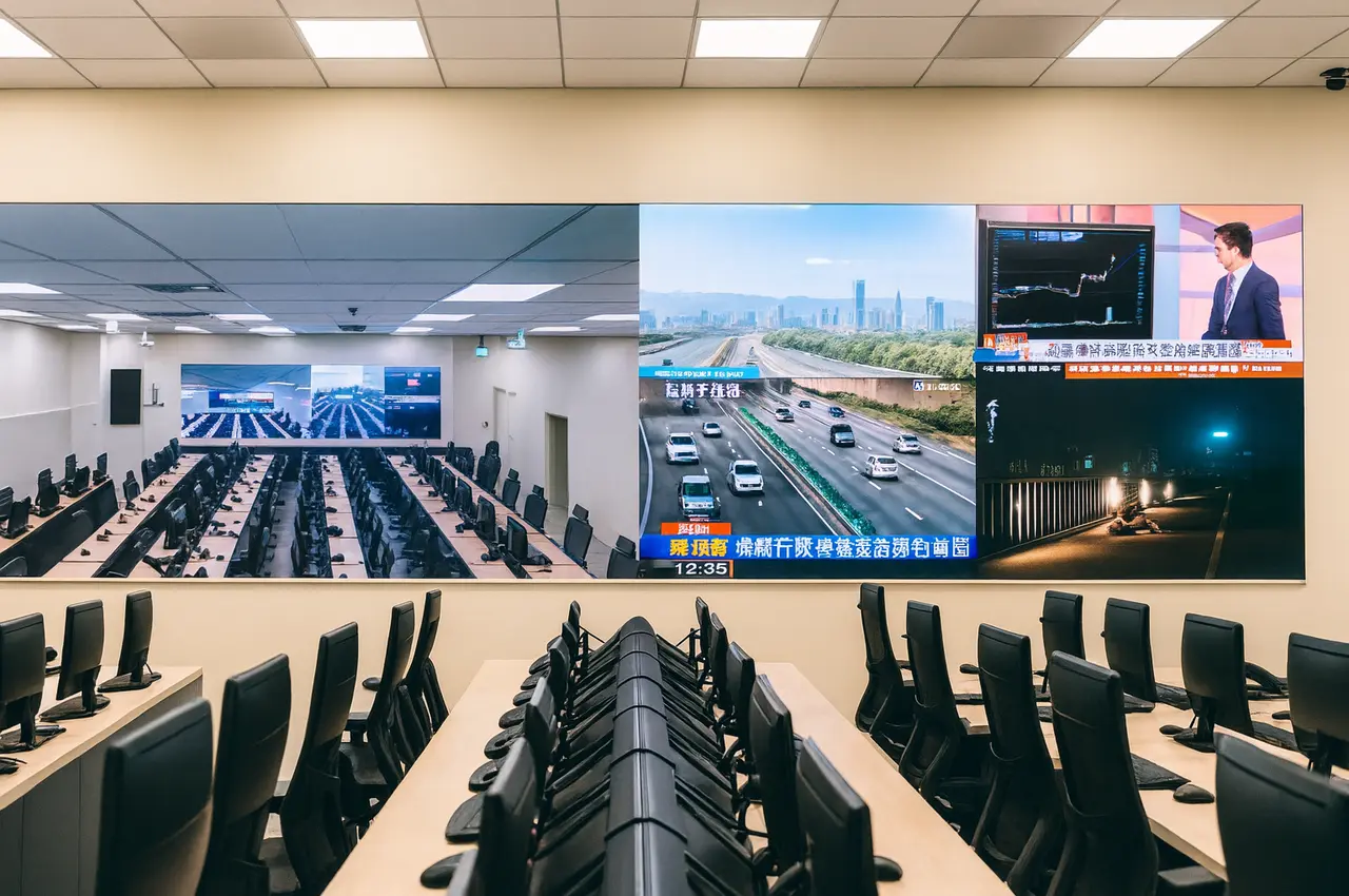 新竹縣消防局災害應變中心|銳思整合設計會議系統與電視牆工程