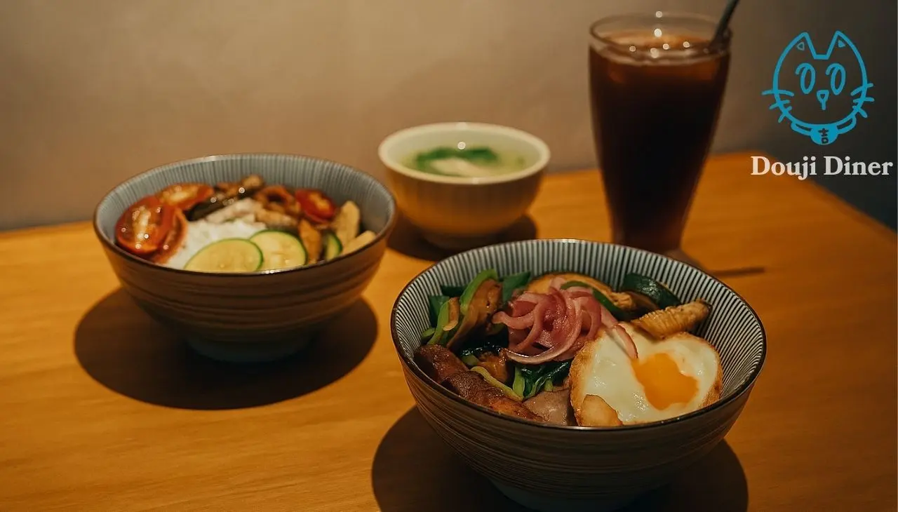 兜吉食堂主食|爆炒蒜苗鹹豬飯X控肉飯